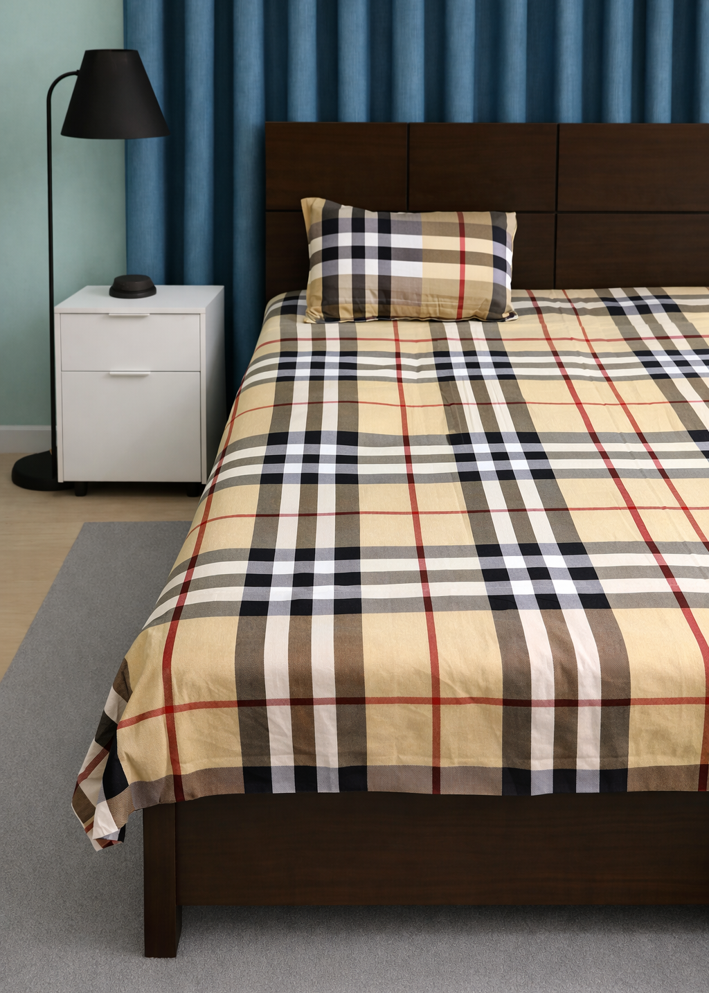 Gultex Burberry House Print Bedsheet, Gultex House Check Print Bedsheet, Gultex Burberry Style Bedsheet Bangladesh, Gultex Cotton House Print Bedsheet, Gultex Premium Check Bedsheet BD, Gultex Luxury Bedsheet Bangladesh, Gultex Modern House Print Bedsheet, Gultex Home Decor Check Bedsheet, Gultex Online Bedsheet Shop BD