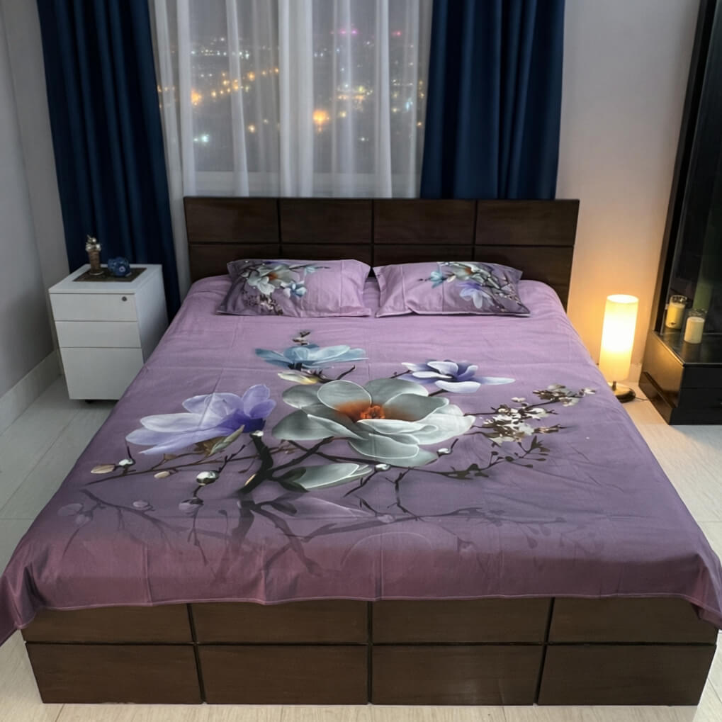 Digital 3D print bedsheet, Digital printed bedsheet, 3D print bedsheet design, Premium digital bedsheet, Luxury digital bedsheet, Modern 3D bedsheet, Printed bedsheet online, High quality bedsheet set, Soft cotton digital bedsheet, Purple digital bedsheet, White digital bedsheet, Blue digital bedsheet, Purple white blue bedsheet, Stylish bedroom bedsheet, Trendy bedsheet design, Colorful 3D bedsheet, Home decor bedsheet, King size digital bedsheet, Queen size digital bedsheet, Durable printed bedsheet, Fade resistant bedsheet, Gultex bedsheet, Gultex digital bedsheet, Gultex 3D print bedsheet, Gultex luxury bedsheet, Gultex purple bedsheet, Gultex white bedsheet, Gultex blue bedsheet, Gultex home textile, Gultex premium bedsheet